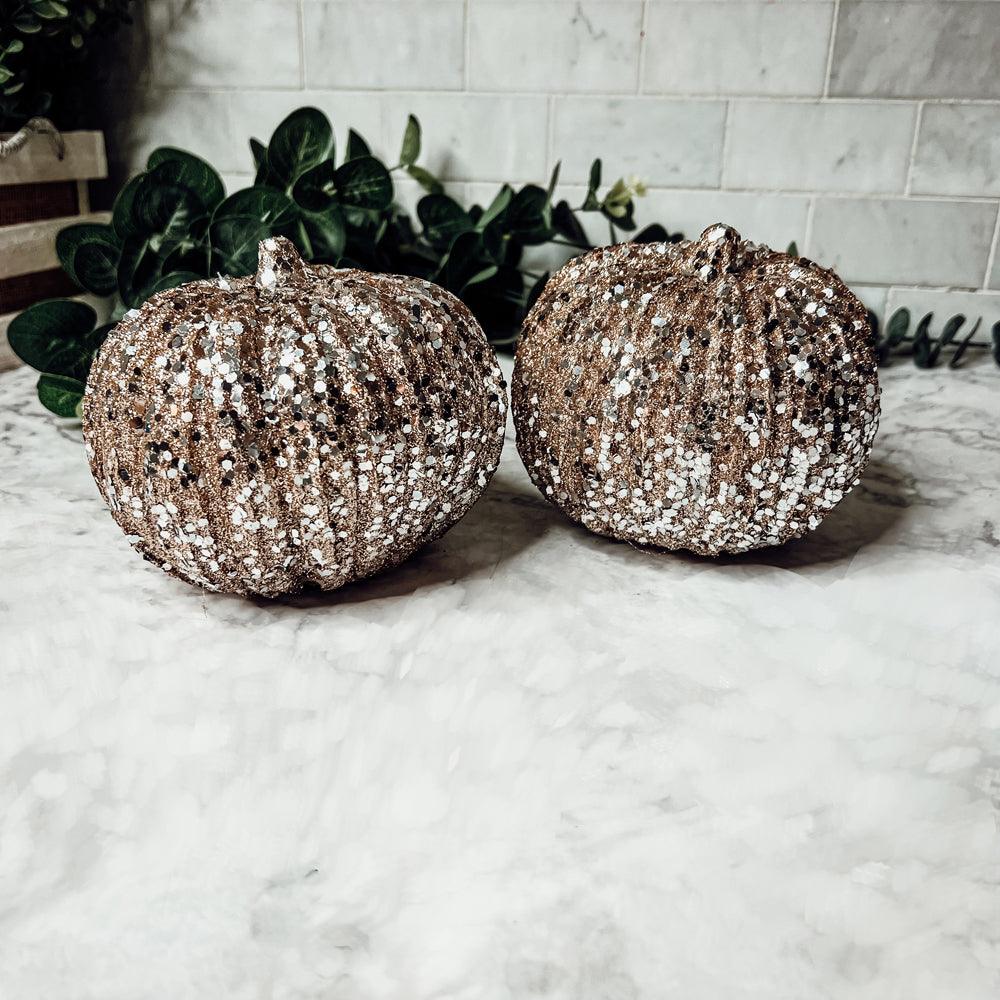 Glitter Table Fall Centerpieces, Halloween Home Decor glam