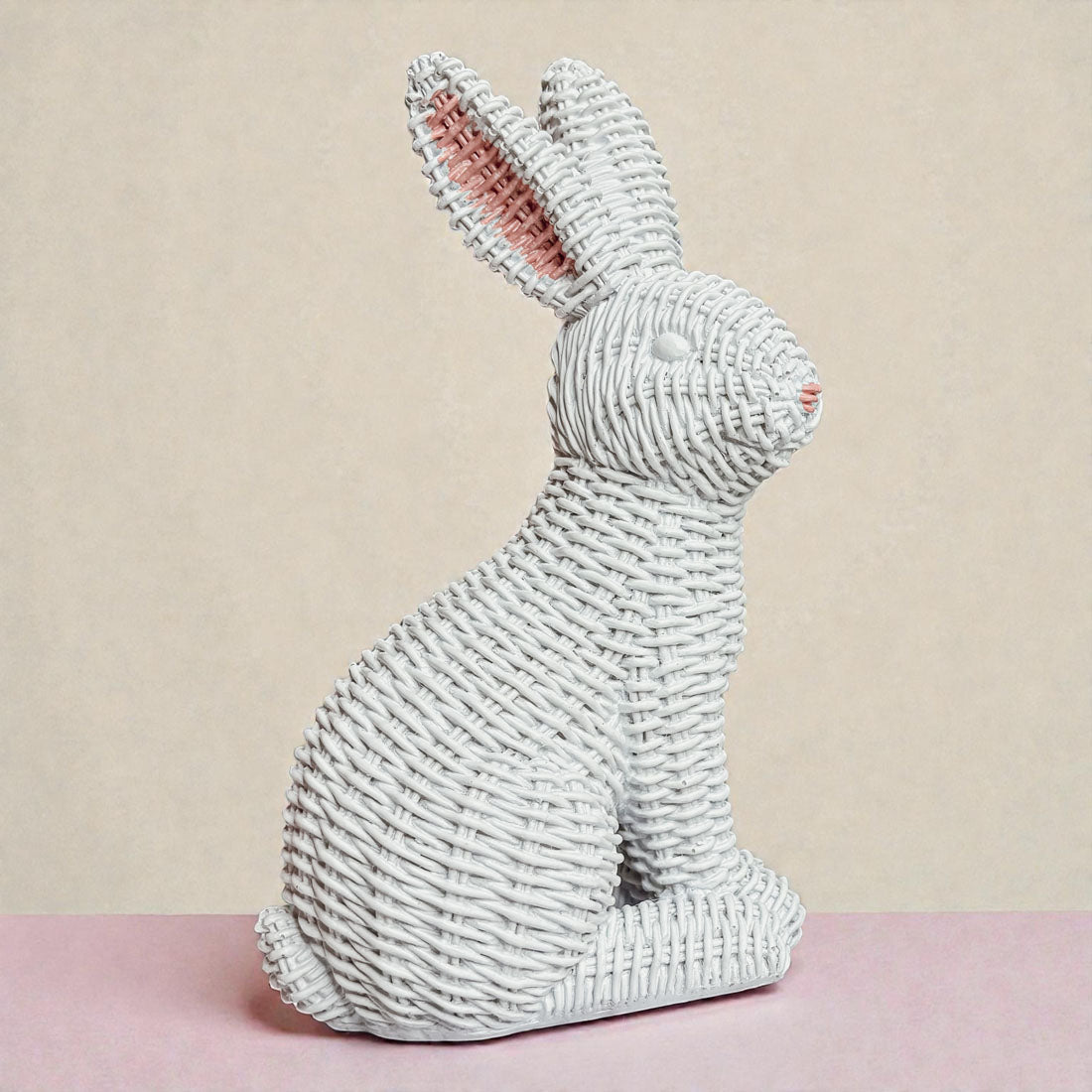 Basketweave Resin Easter Bunny
