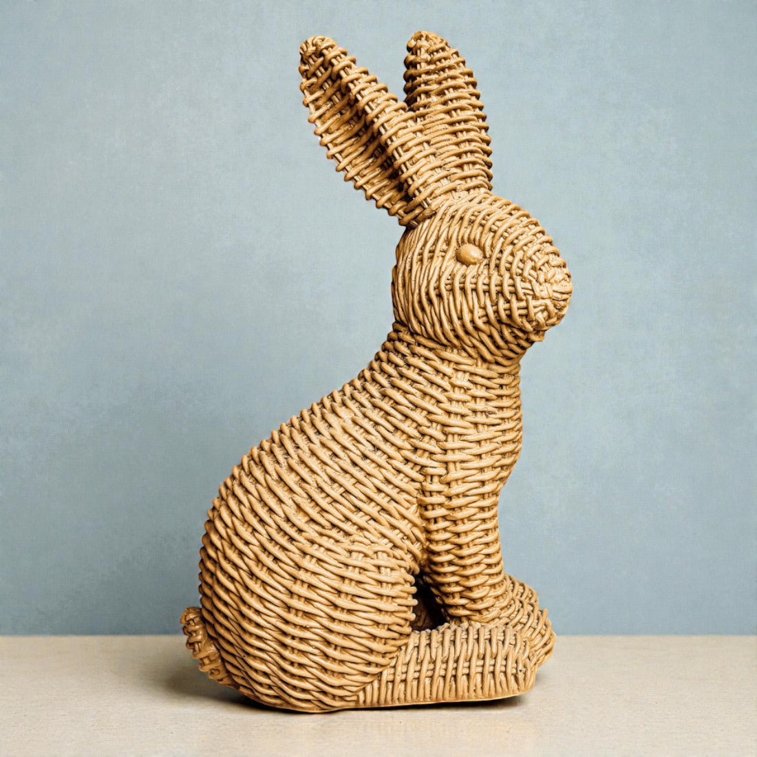 Basketweave Resin Easter Bunny