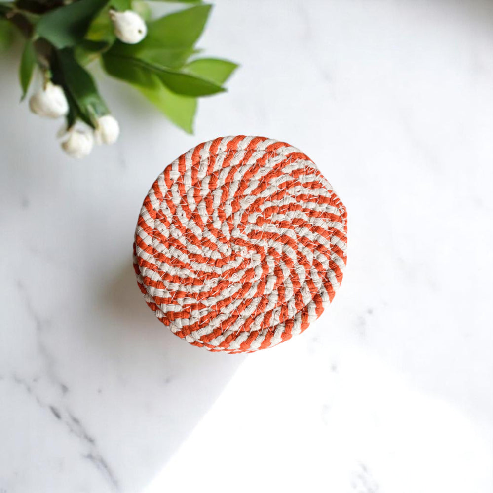 Fall home decor
Coastal coaster set
Spiral design coasters
Gift-ready home accessories