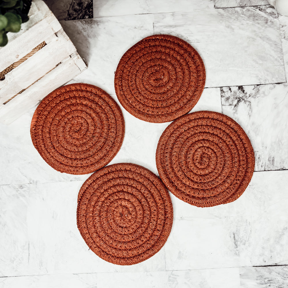 Modern Pattern Fall Table Accessories
Halloween Spiral Design Table Protection
Farmhouse Style Fall Coaster Collection