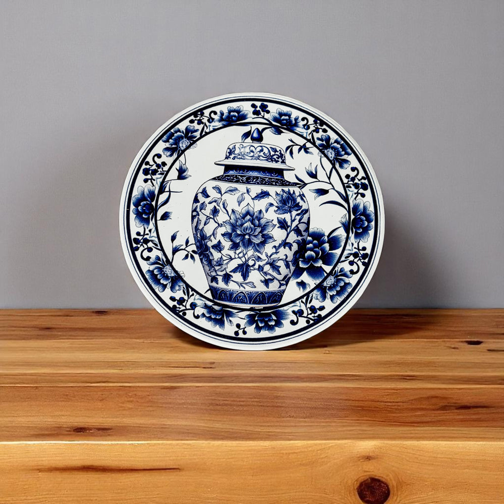 Ginger jar ceramic coasters Chinoiserie blue white pattern luxury porcelain design cork backing table accessories
English country ceramic coasters Chinoiserie blue white porcelain ginger jar blue willow Staffordshire dog cork backing