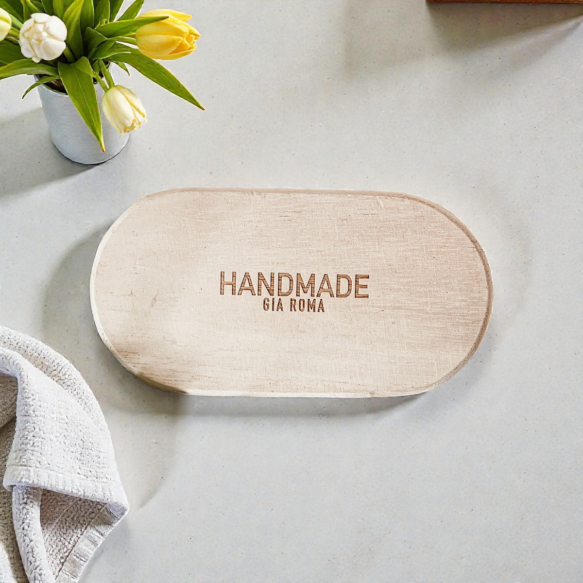 Handcrafted Wooden Tray | Vanity Organizer for Rings
Oval Wooden Tray | Rustic Home Decor Organizer
Paulownia Wood Organizer Tray | Farmhouse Gift Idea
Wooden Bathroom Tray | Soap Dish & Jewelry Holder