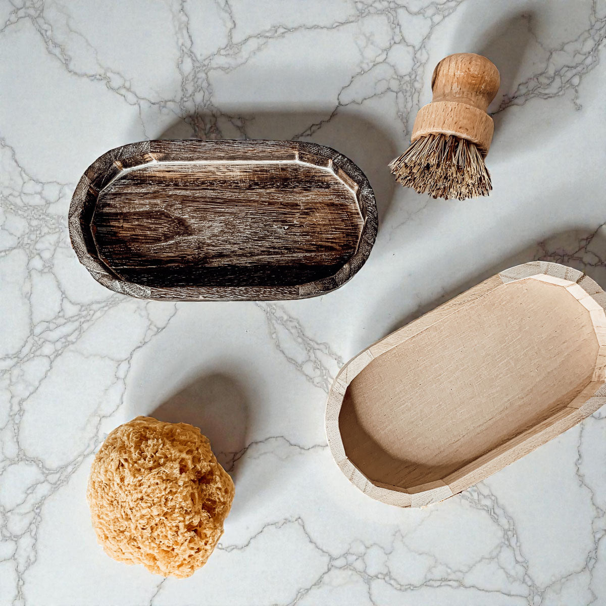 small wooden trinket tray on bathroom vanity
rustic distressed Paulownia wood dough bowl tray
natural wood jewelry holder dish on bedside table
farmhouse style wooden catch all tray for keys