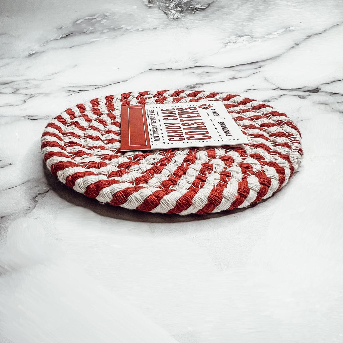 Braided Coasters for Christmas handmade