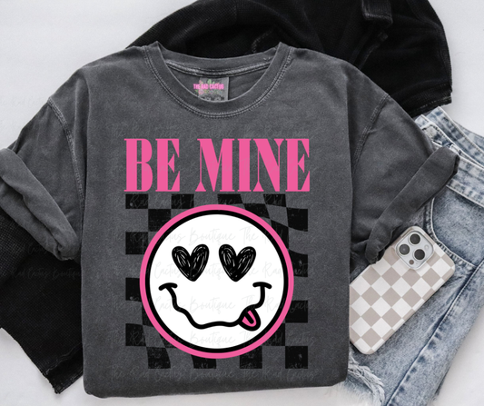 Be Mine Smiley Graphic Tee or Crewneck Sweatshirt