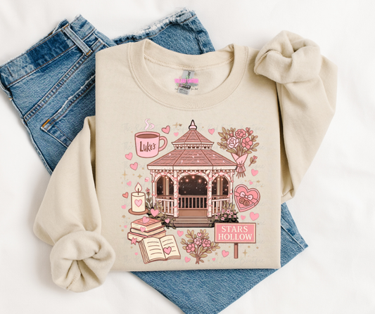 Cozy Small Town Inspired Valentine Graphic Tee or Crewneck Sweatshirt