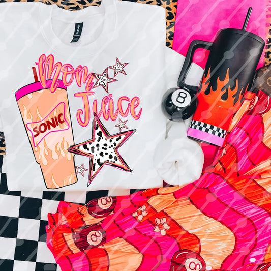 Mom Juice Son!c Flame Tee/Sweatshirt