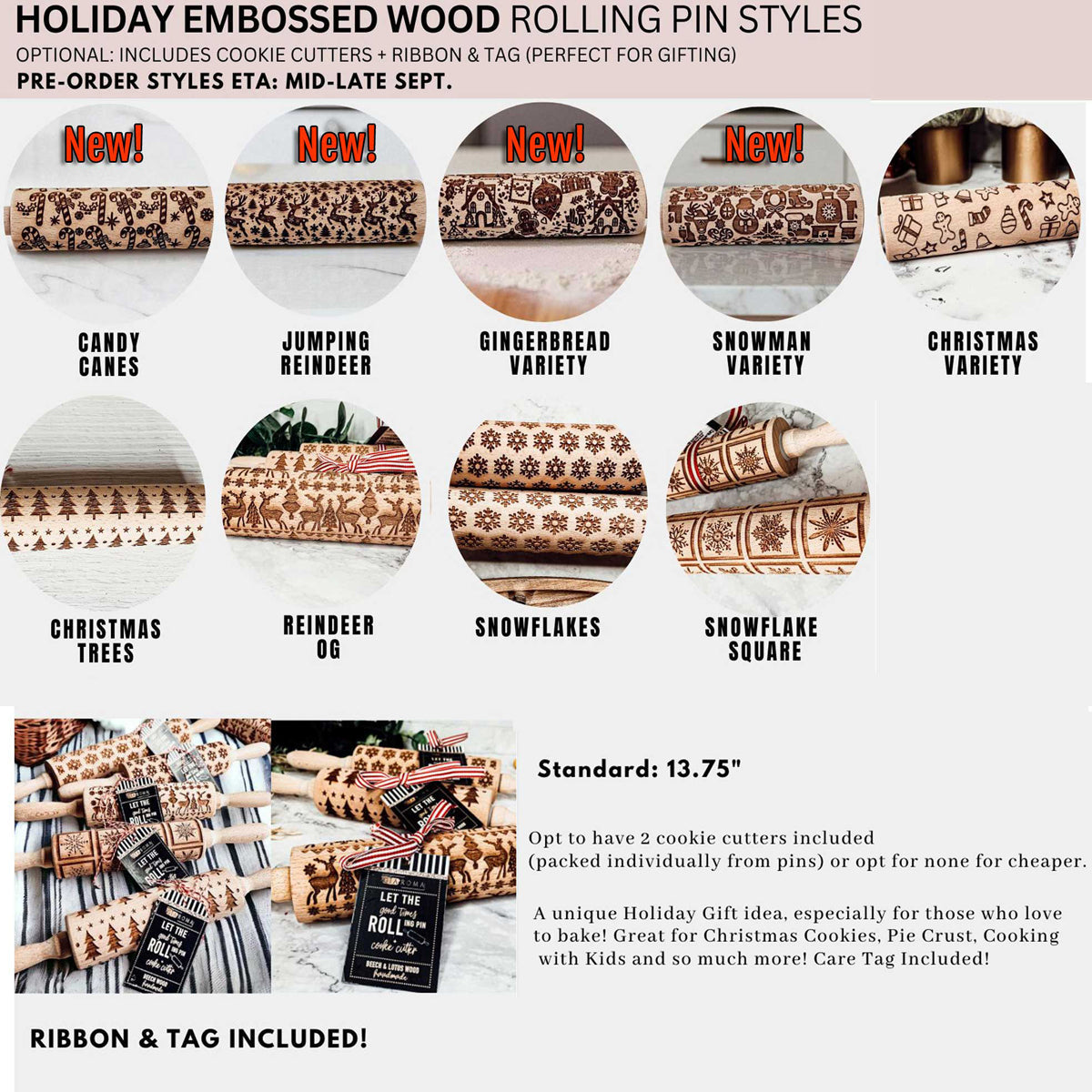 Holiday Rolling Pins PRE-ORDER