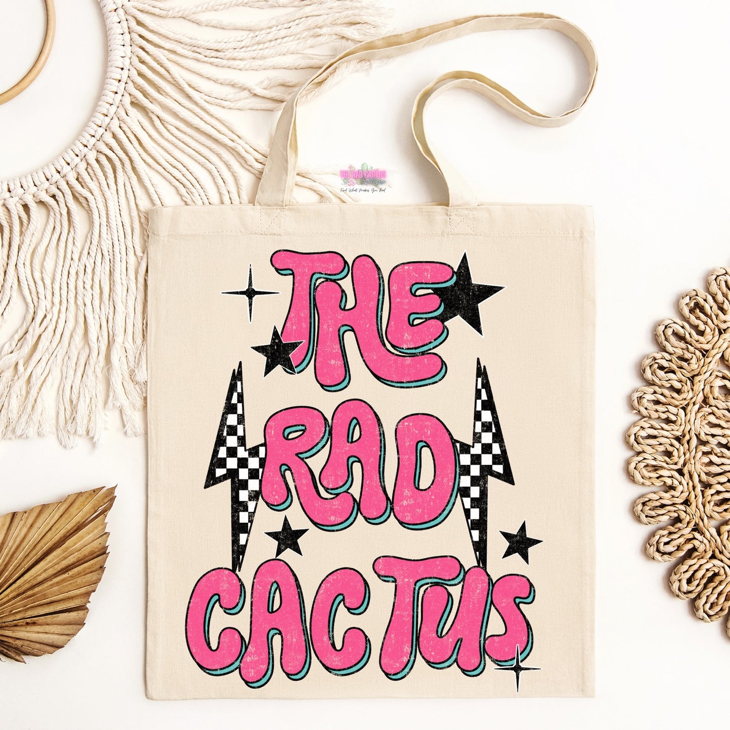 The Rad Cactus Canvas Tote Bag