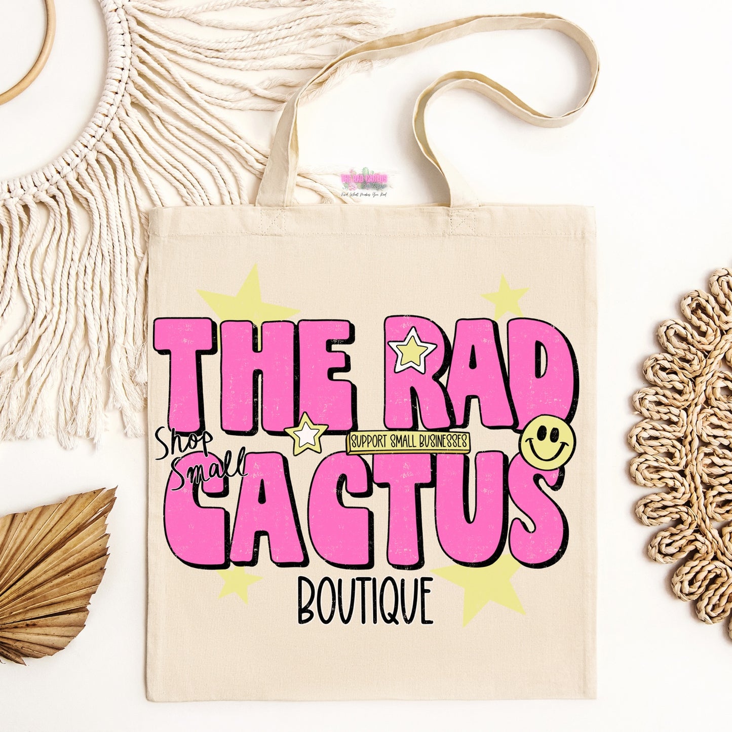 The Rad Cactus Boutique Canvas Tote Bag