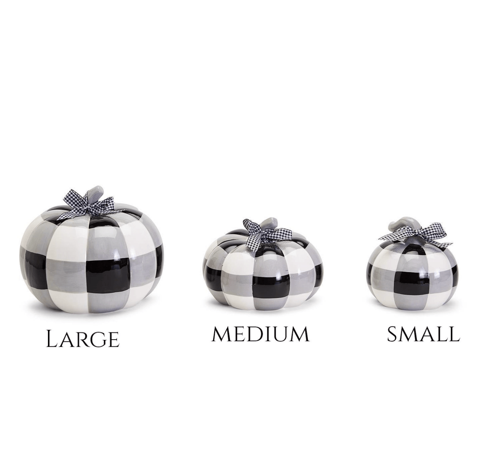 Handmade Pumpkin BW Decor