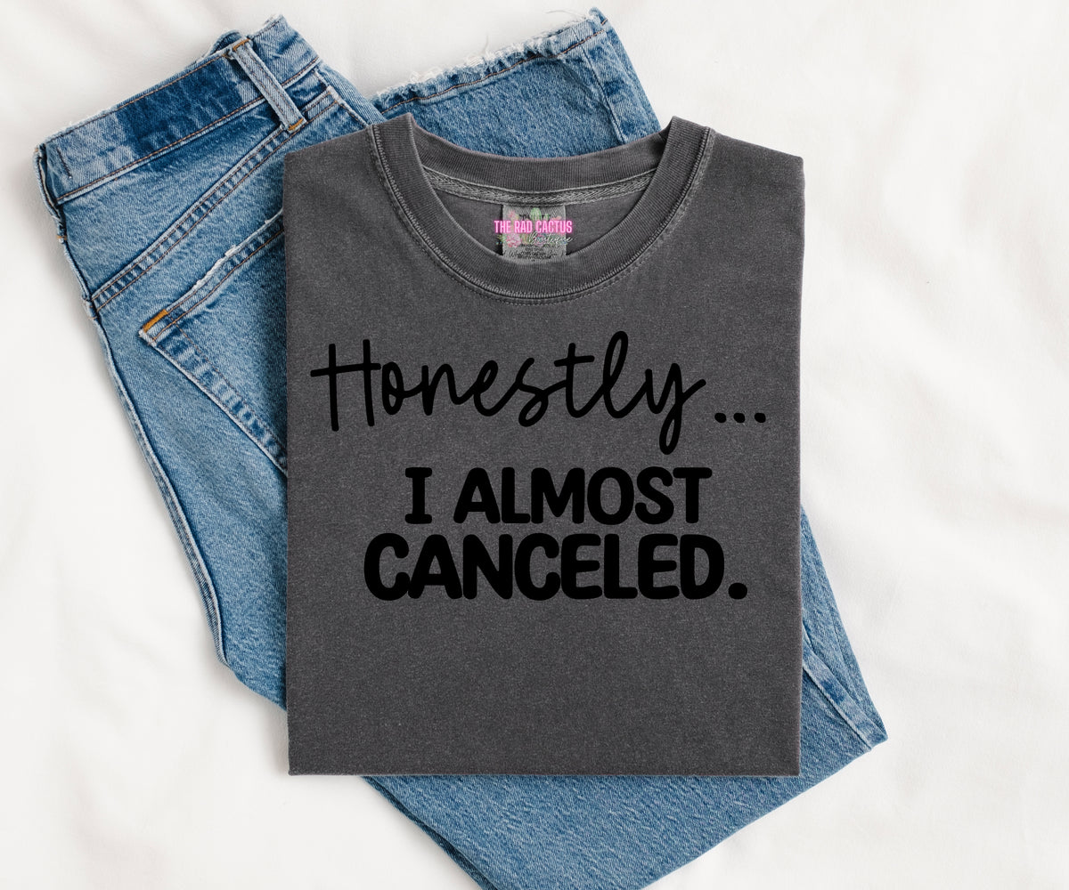 Honestly... I Almost Canceled Graphic Tee or Crewneck Sweatshirt