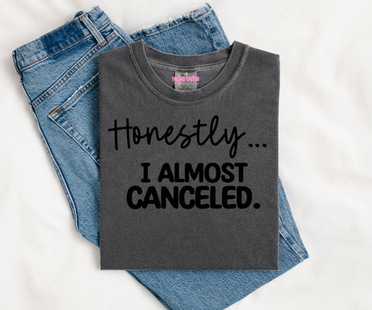Honestly... I Almost Canceled Graphic Tee or Crewneck Sweatshirt