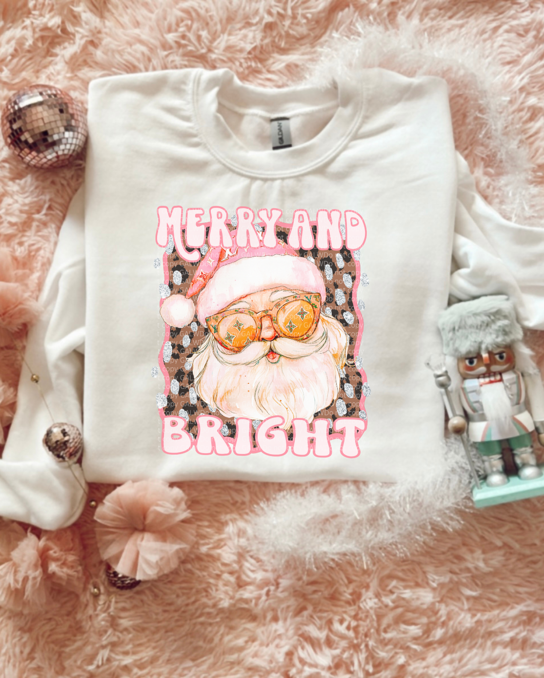 Sassy Santa In Sunnies - Merry & Bright Tee/Sweatshirt