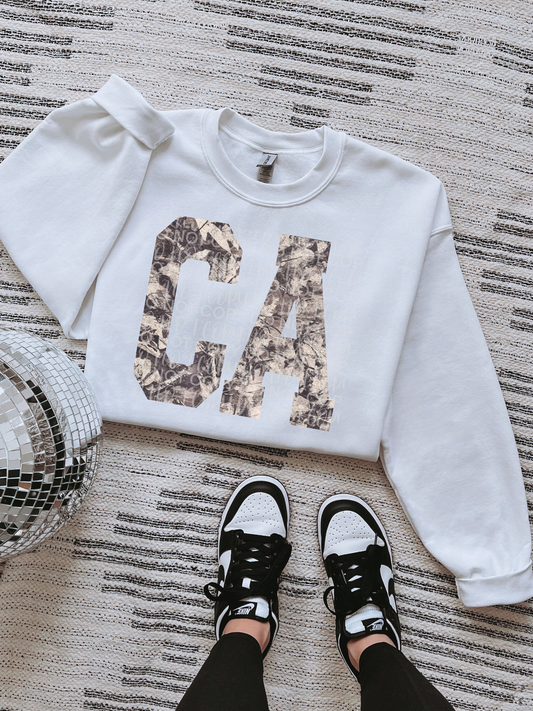 CA Camo State Tee/Sweatshirt