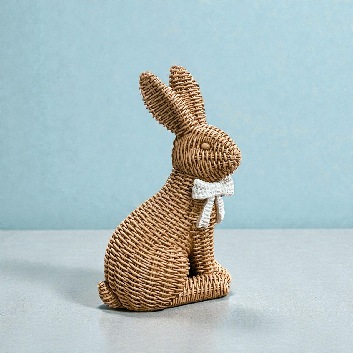 Basketweave Resin Easter Bunny