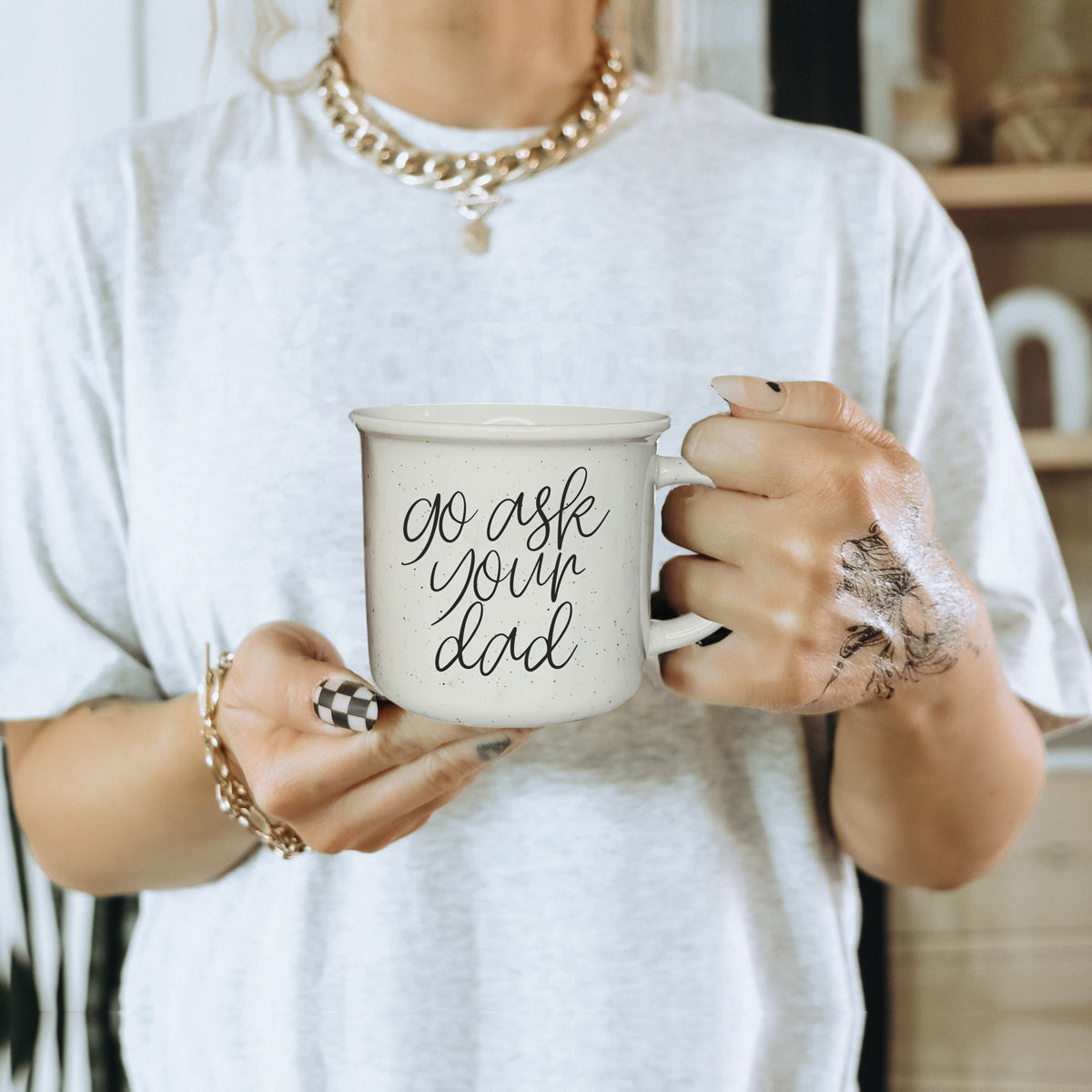 Mom life ceramic mug with humorous message
