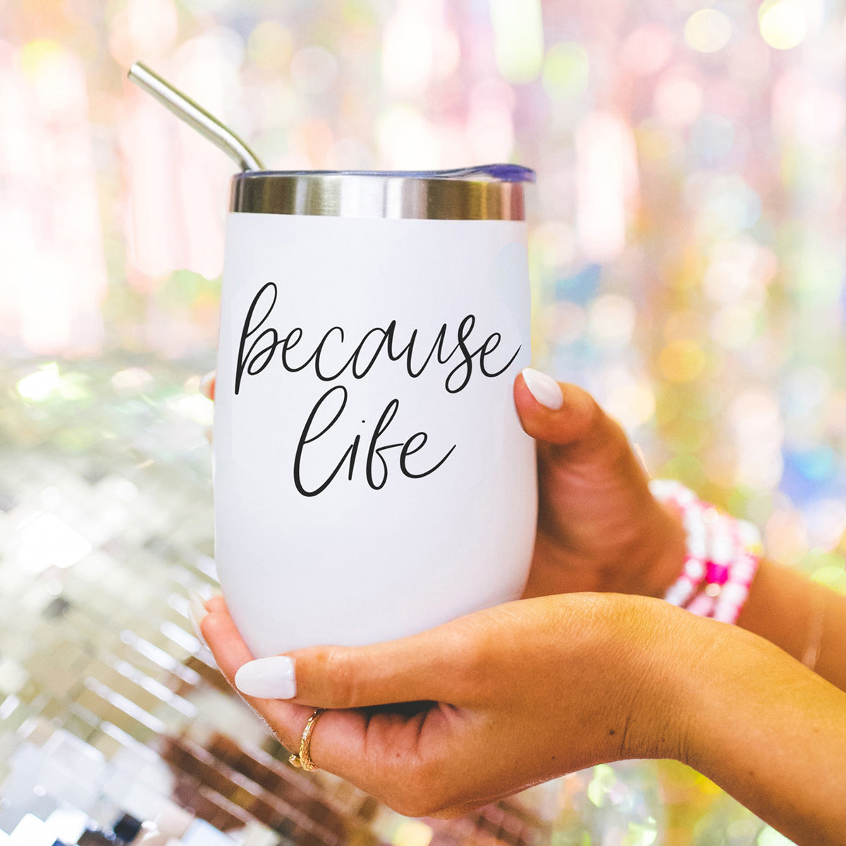 Adult life wine accessories gift
Funny wine cup gift because life
Adult wine tumbler stocking stuffer
Because life wine gift set