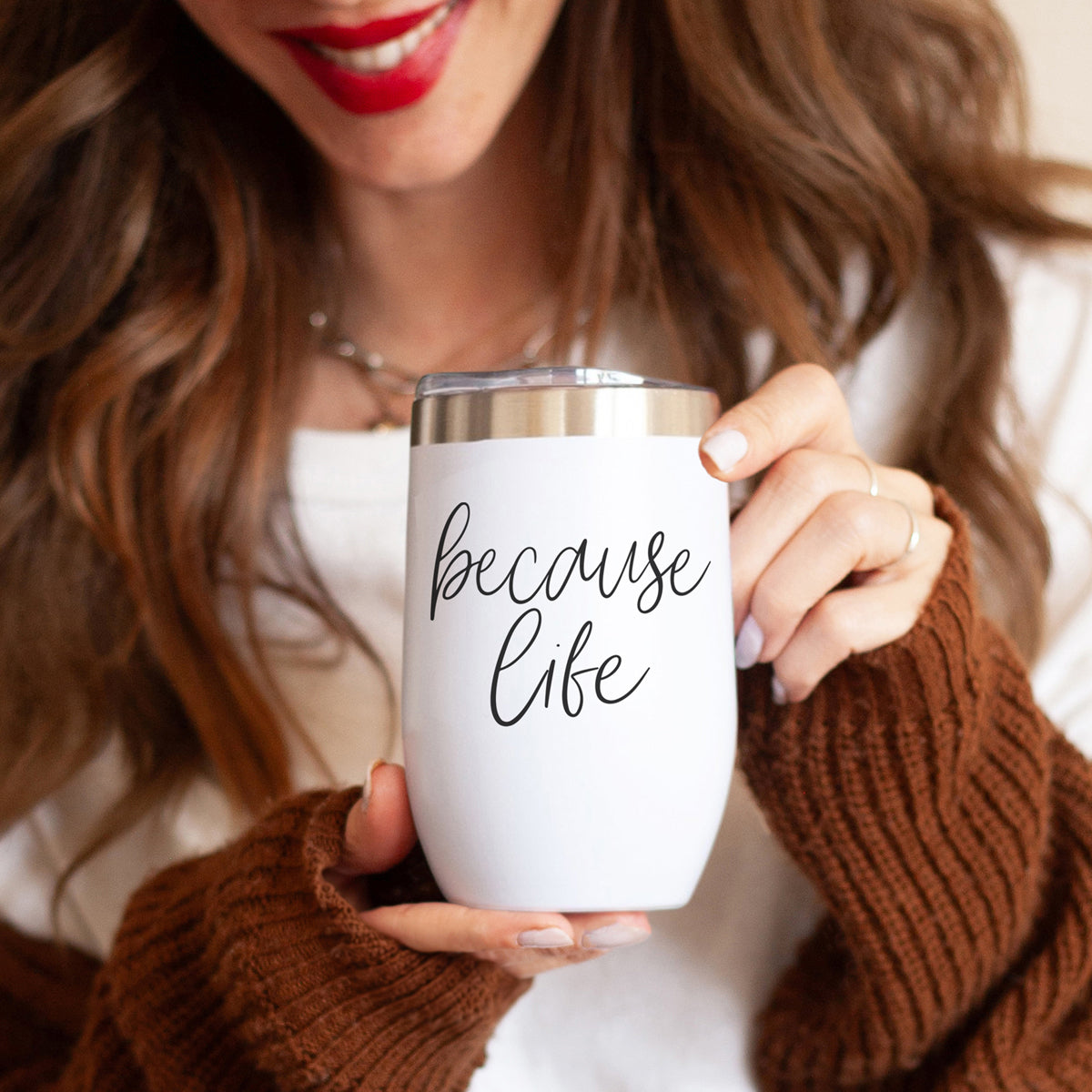 Gia Roma adult humor collection
Premium because life drinkware
Adult life wine tumbler humor
Because life survival wine cup