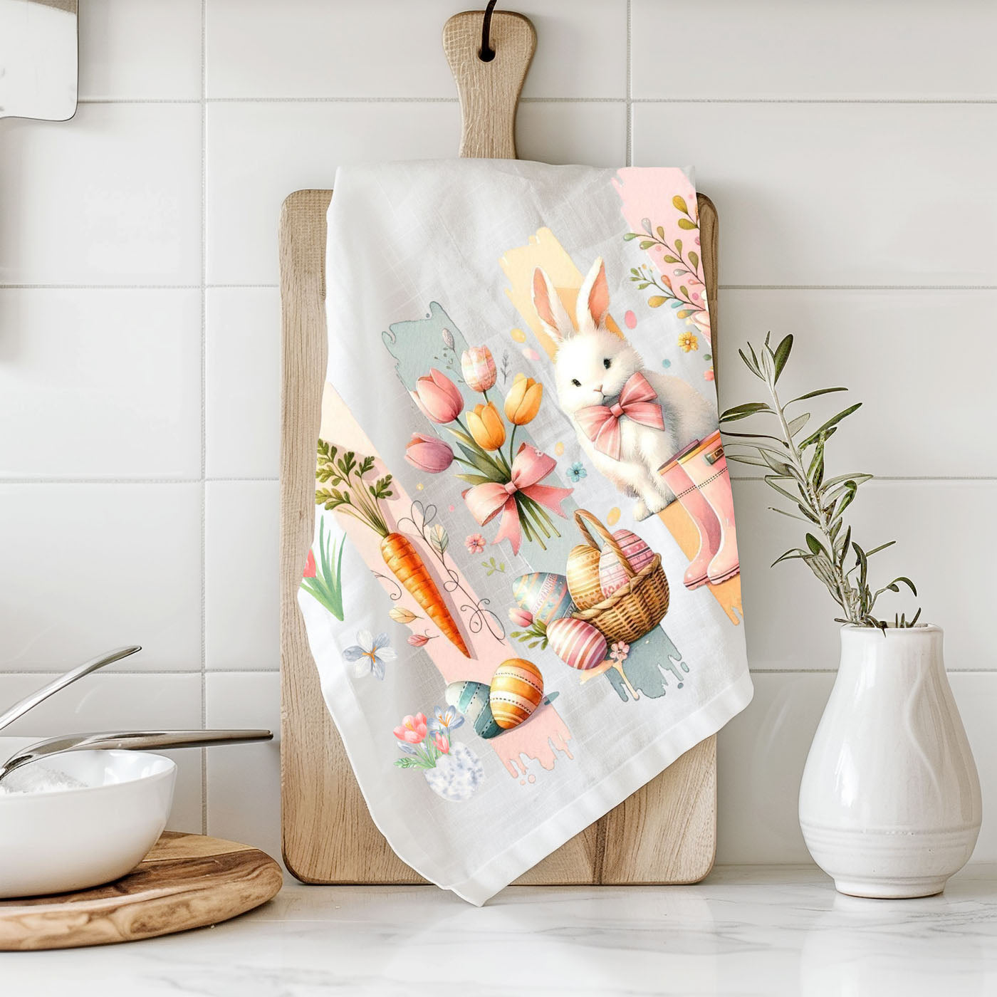 Romantic watercolor Easter towel bunny brushstroke
Elegant watercolor kitchen towel spring bunny floral
Contemporary watercolor art towel Easter bunny
Traditional watercolor kitchen towel spring bunny