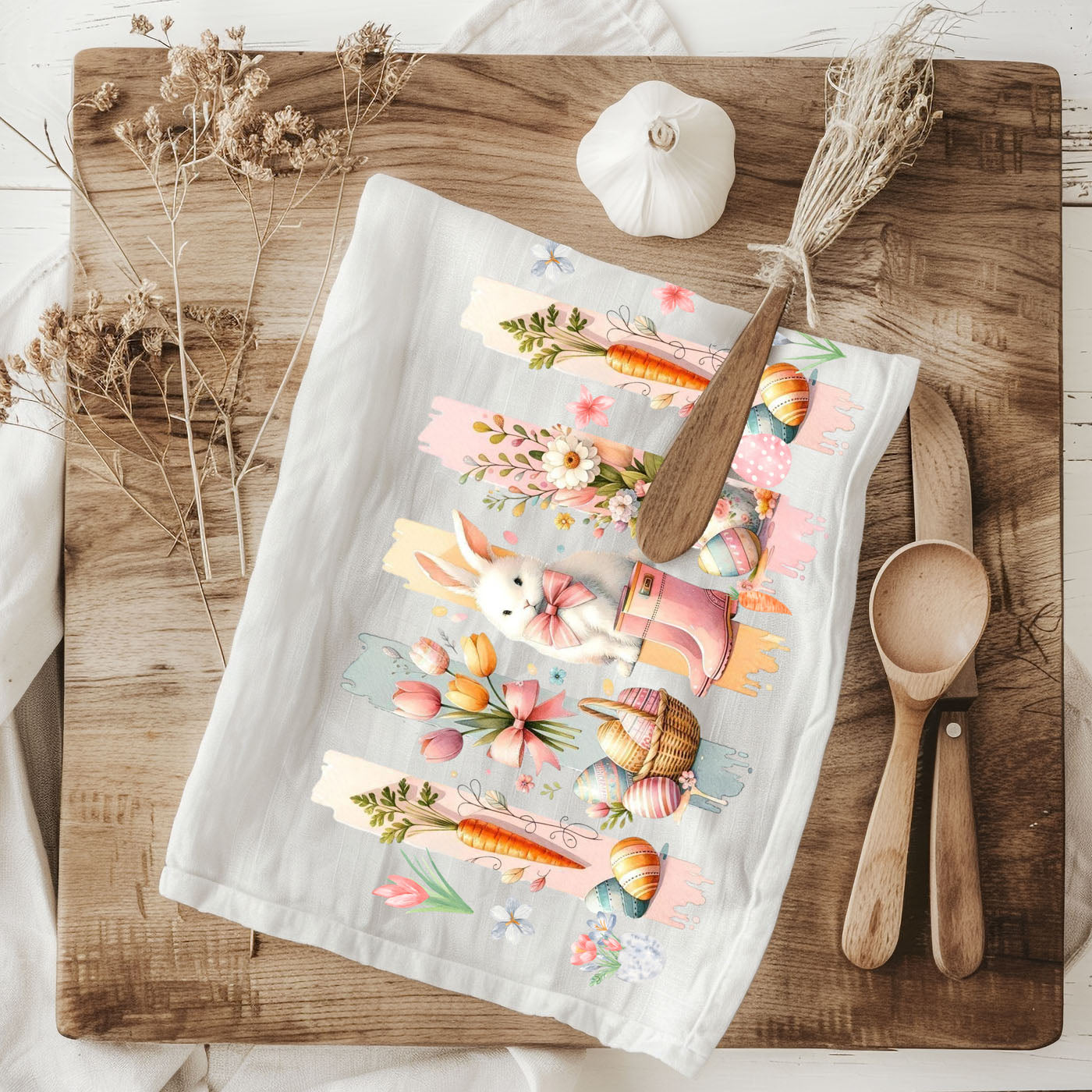 Easter egg basket kitchen towel watercolor bunny
Wildflower watercolor kitchen towel spring bunny art
Botanical illustration Easter towel watercolor bunny
Spring garden watercolor kitchen towel artistic bunny