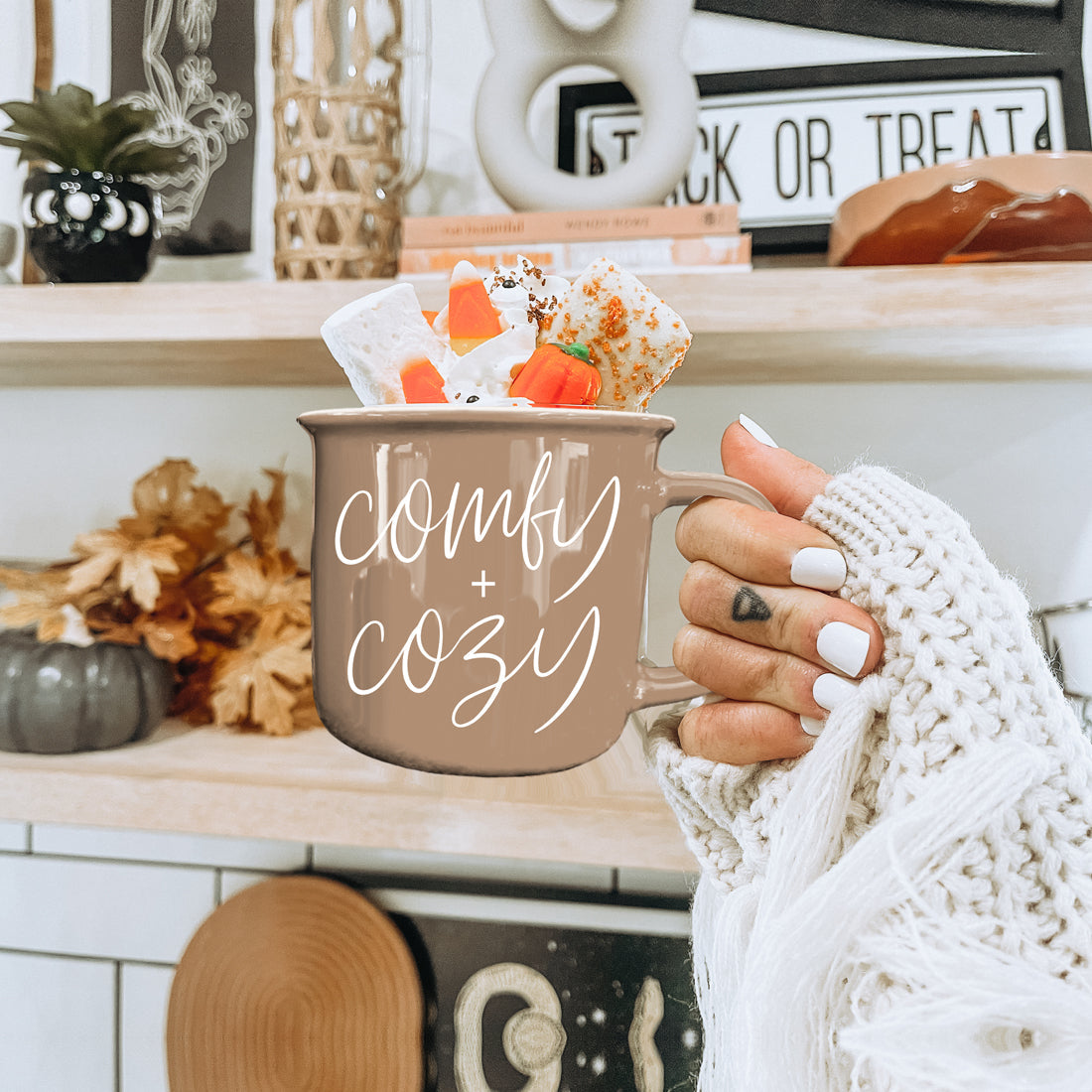 Self Care Coffee Mug Fall Collection Brown
Comfort Season Coffee Cup Cozy Design