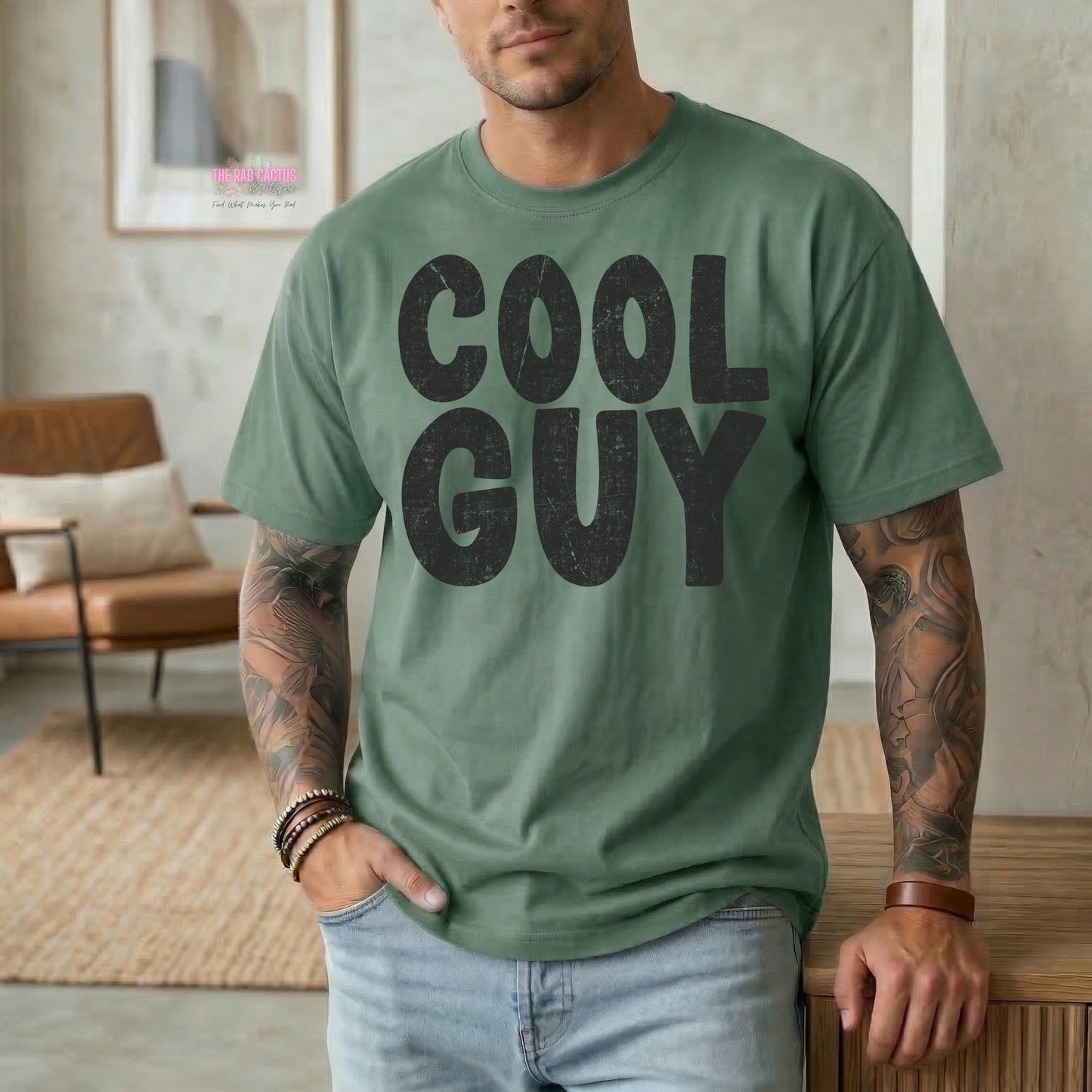 Cool Guy Graphic Tee or Crewneck Sweatshirt