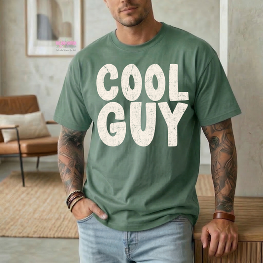 Cool Guy Cream Ink Graphic Tee or Crewneck Sweatshirt