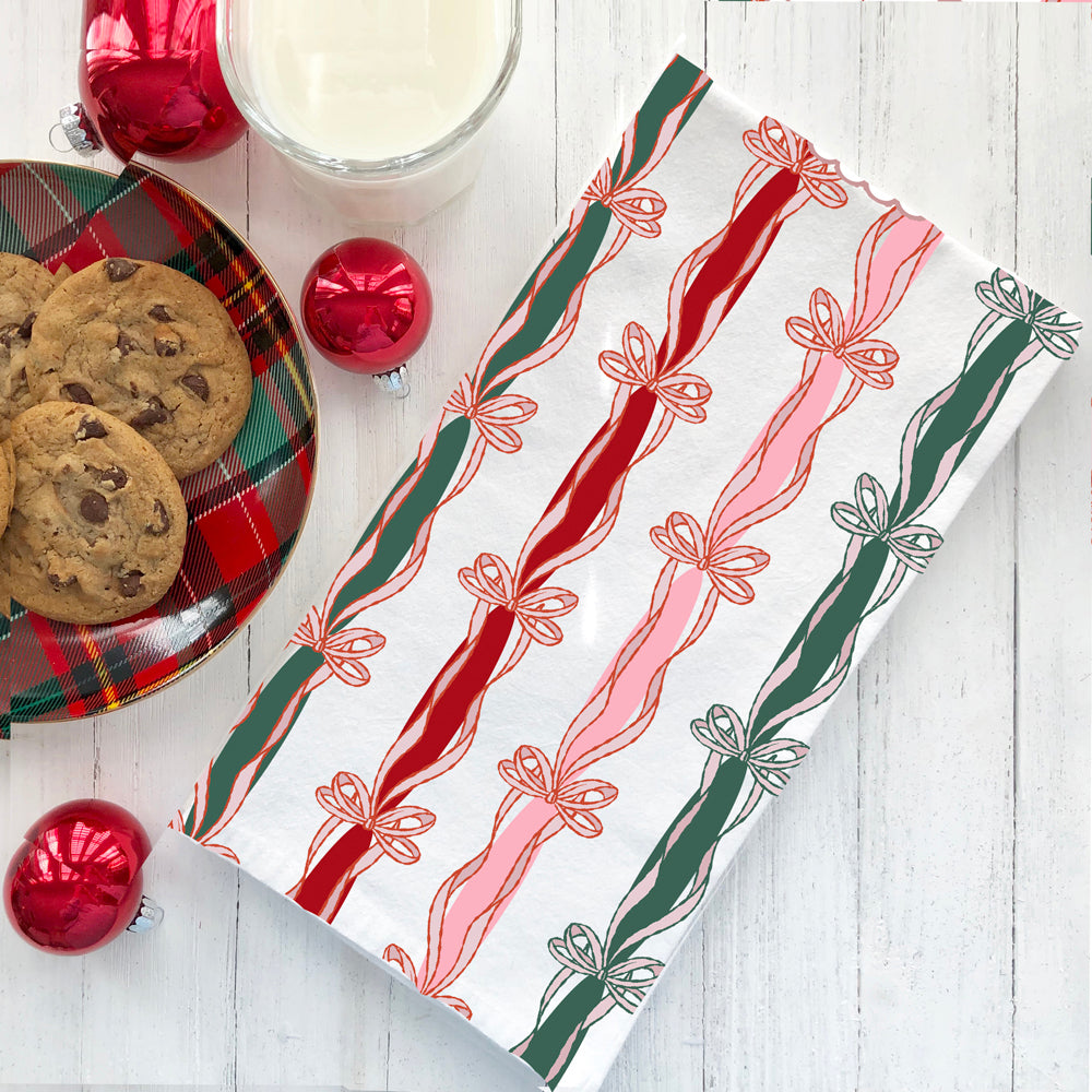 Christmas kitchen decor pink red green
Holiday kitchen accents color palette
Christmas kitchen towel multicolor
Festive kitchen towel color design