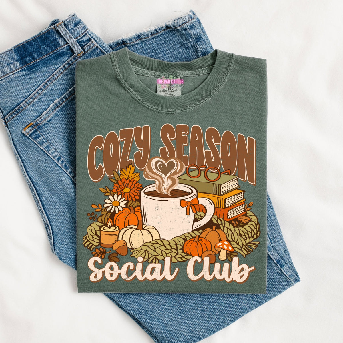 Cozy Season Social Club Graphic Tee or Crewneck Sweatshirt