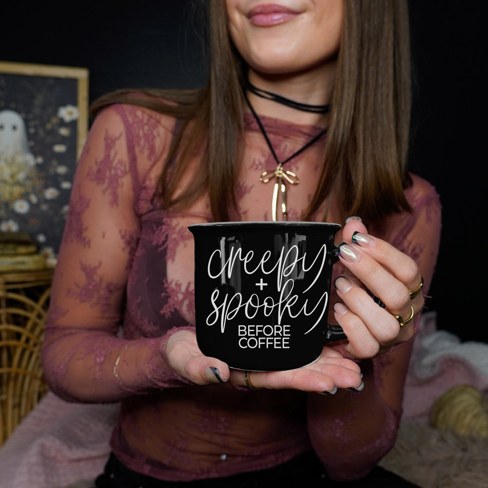 Halloween coffee lover mug
Spooky coffee addict cup
Creepy morning coffee mug
Halloween caffeine fix cup
Spooky coffee time mug