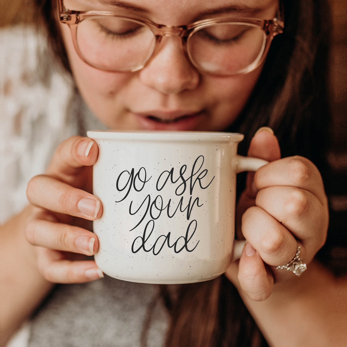Funny mom life coffee mug with humorous parenting quote