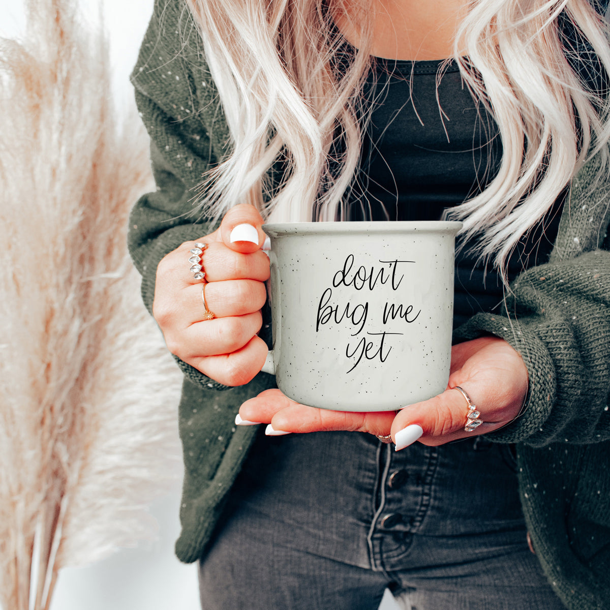 Coffee lover mug with humorous warning message