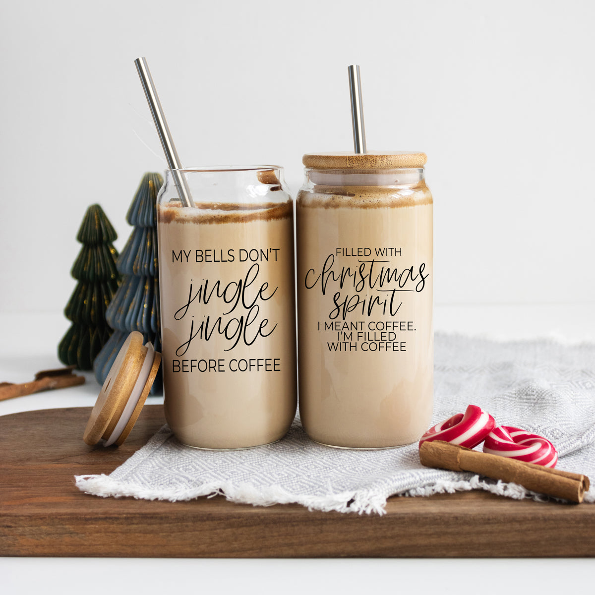 Christmas Spirit Glass Cup