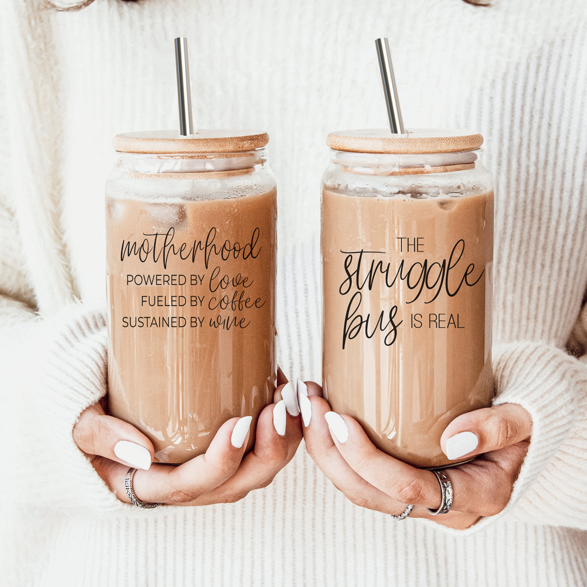 Struggle Bus Glass Cup