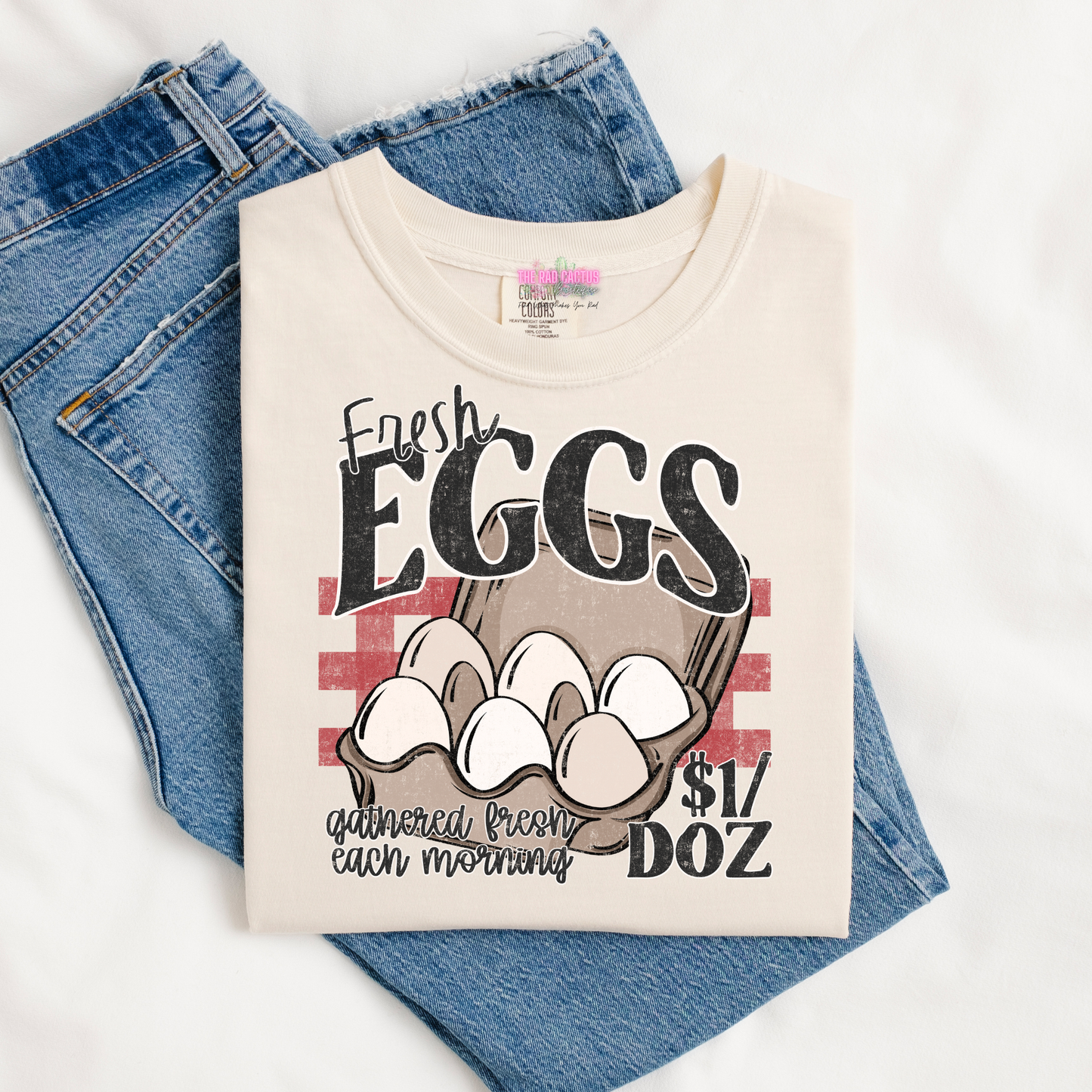 Fresh Eggs Graphic Tee or Crewneck Sweatshirt