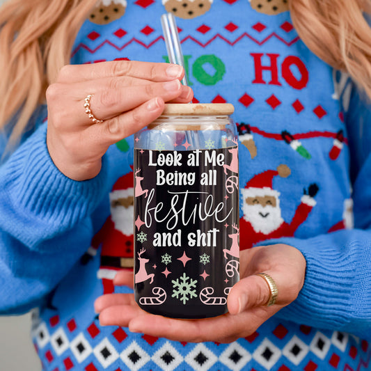 Being Festive Glass Cup