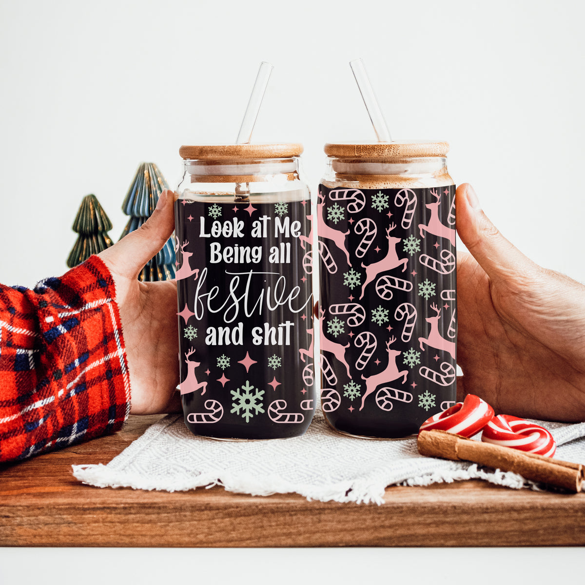 Being Festive Glass Cup