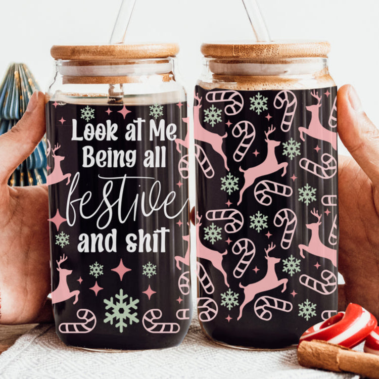 Being Festive Glass Cup