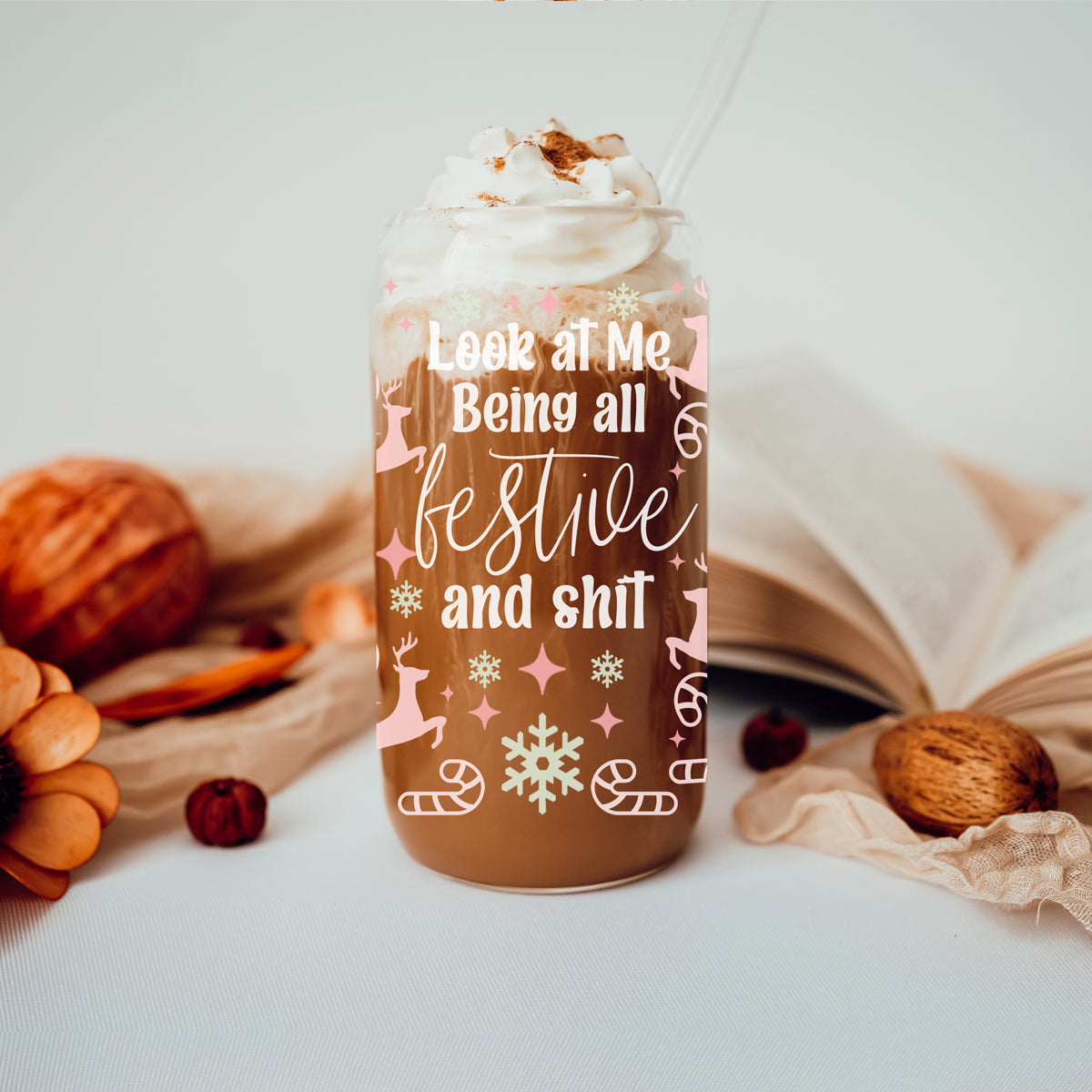 Being Festive Glass Cup