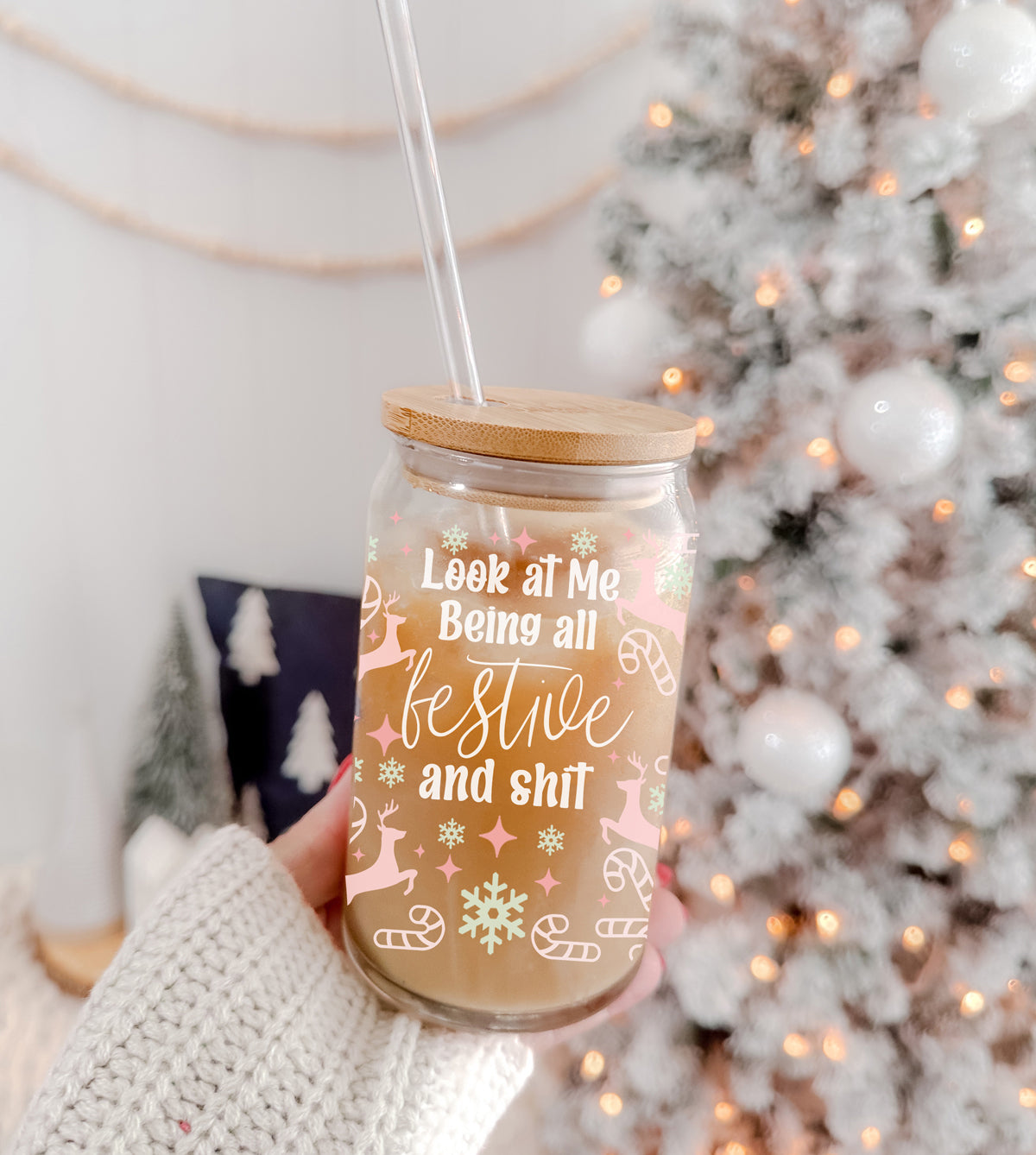 Being Festive Glass Cup
