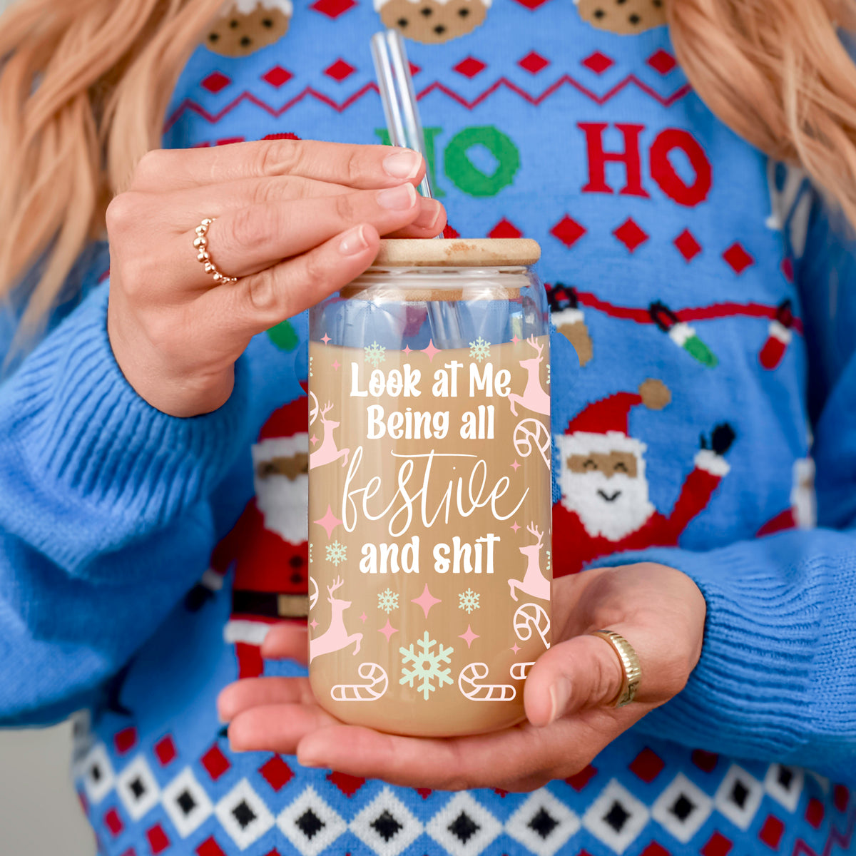 Being Festive Glass Cup