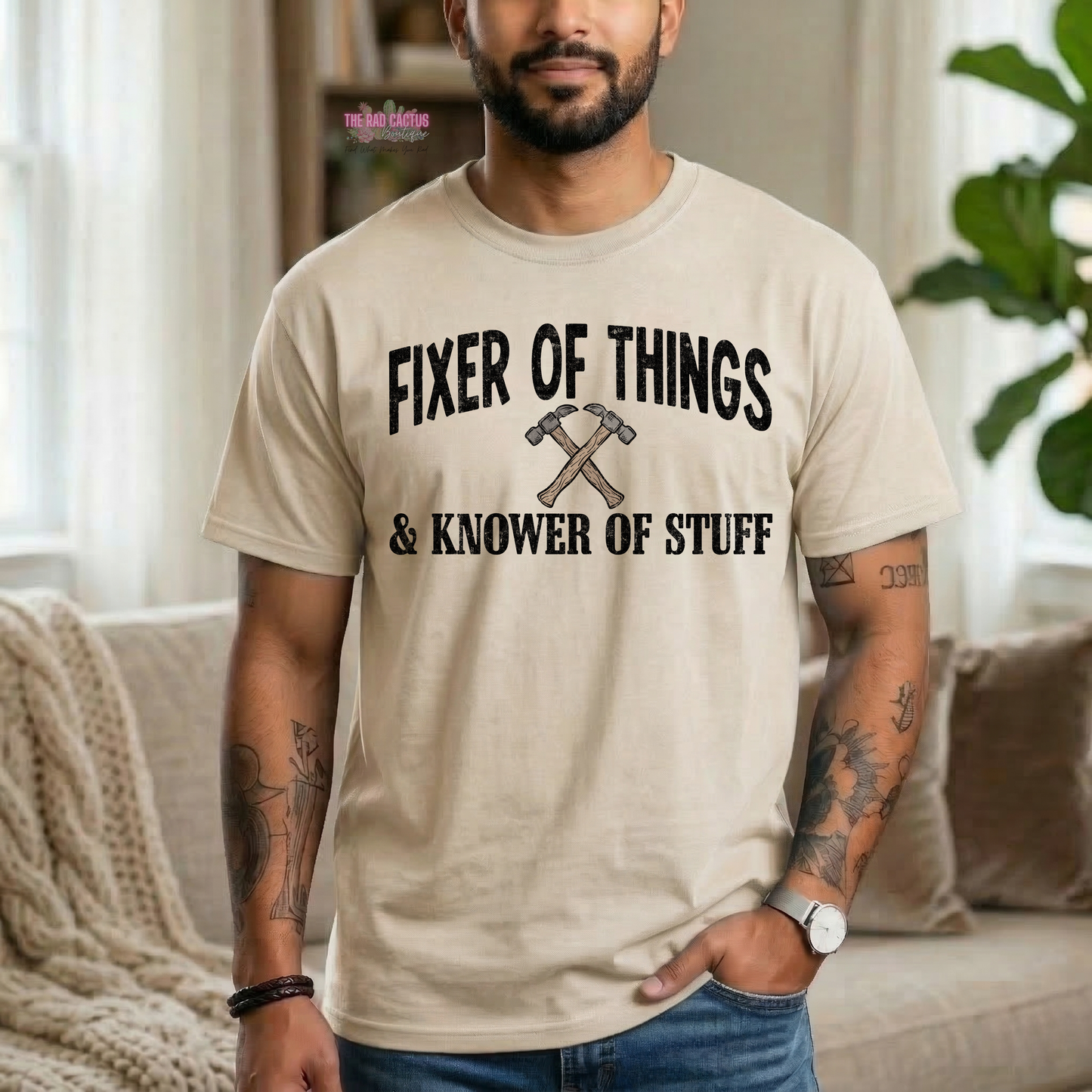 Fixer of Things & Knower of Stuff Graphic Tee or Crewneck Sweatshirt