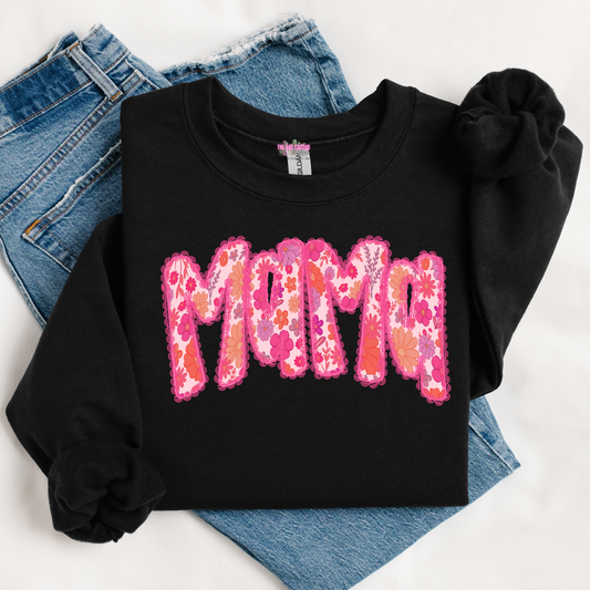 Floral Mama Graphic Tee or Crewneck Sweatshirt
