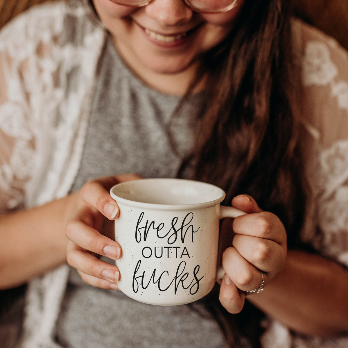 fresh outta fucks ceramic mug side view
large handle fresh outta fucks mug
fresh outta fucks cup for tired women
aesthetic neutral fresh outta fucks mug
funny profanity coffee mug
sarcastic swear word ceramic mug
adult humor coffee cup for women
rude funny mug for tired moms