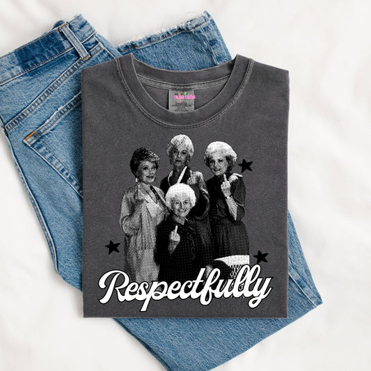 Respectfully Retro Ladies Graphic Tee or Crewneck Sweatshirt