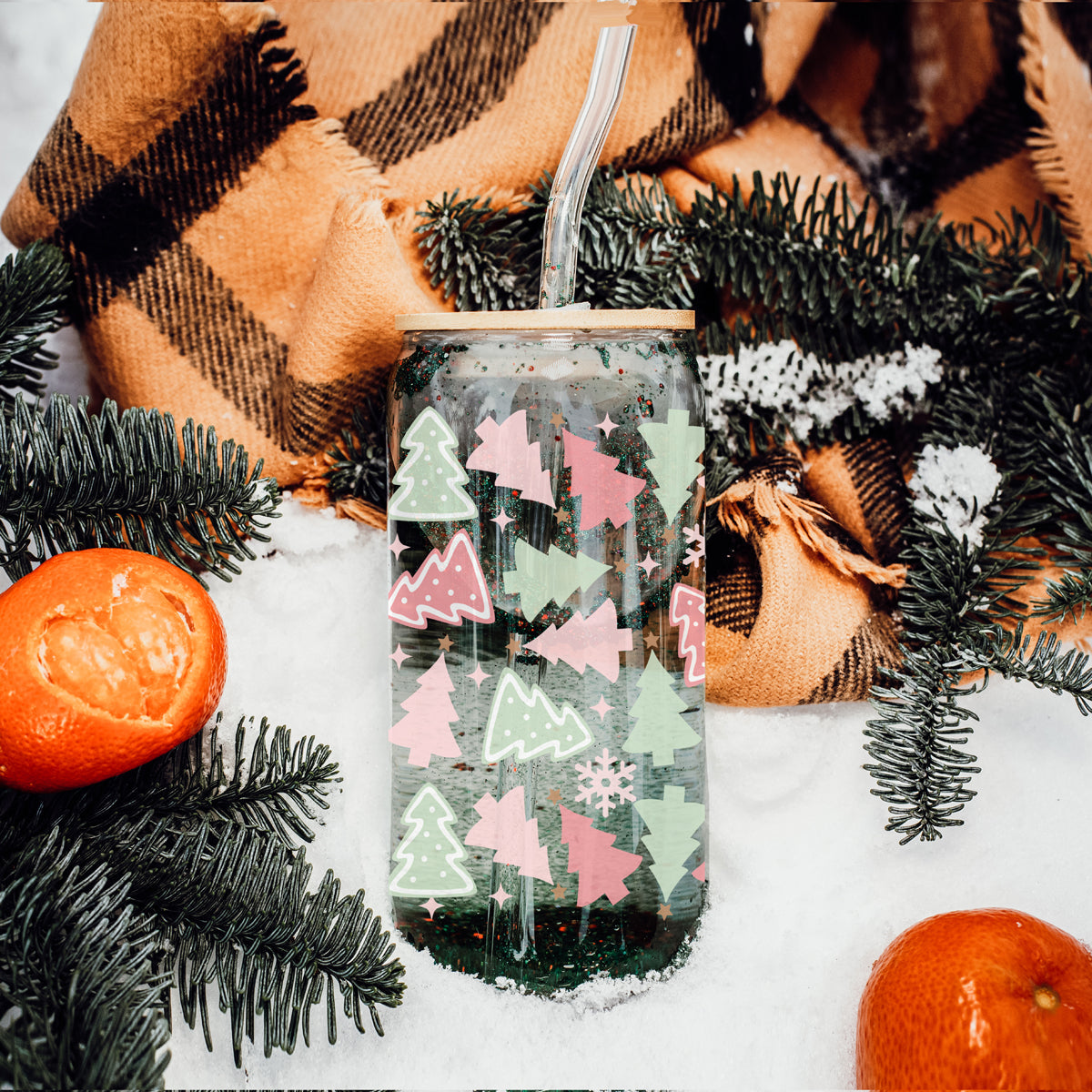 Tree Tops Glisten Glass Cup