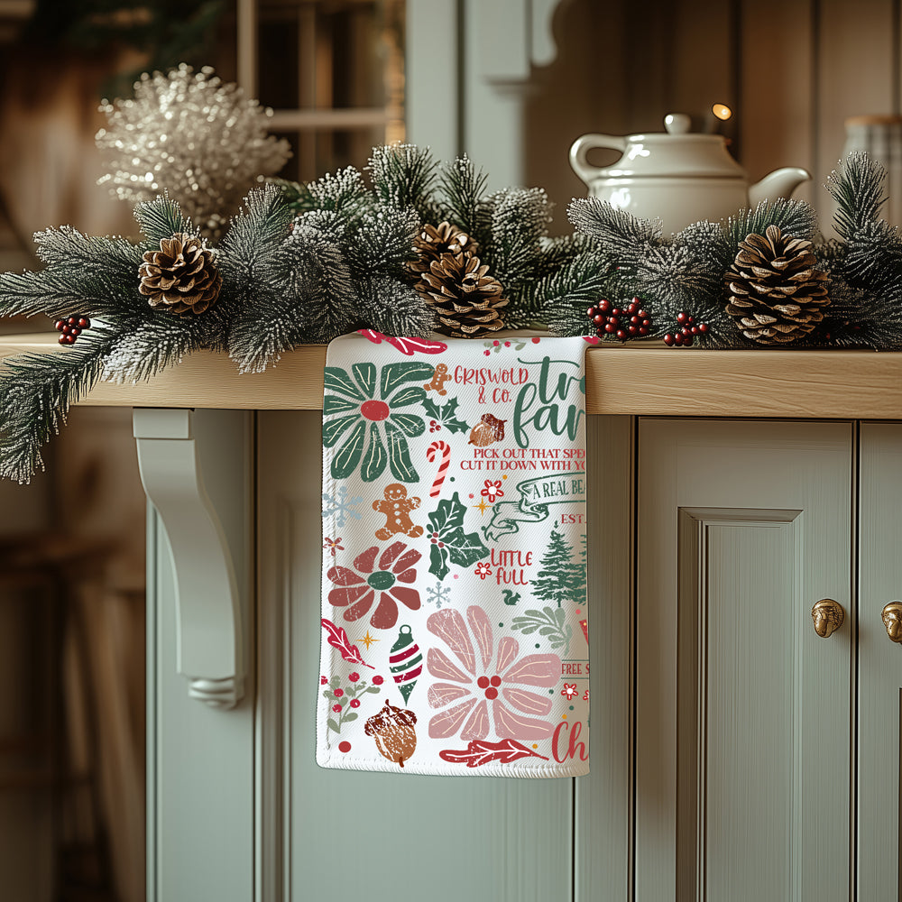 Bohemian Christmas kitchen accessories
Floral Christmas kitchen towel gift
Boho holiday home decor kitchen
Bohemian holiday kitchen towel