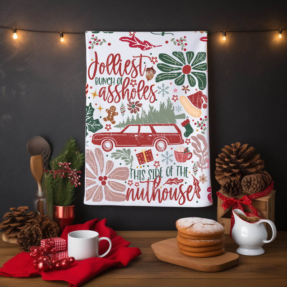Holiday vacation themed kitchen towel
Christmas family trip kitchen accessories
Family holiday vacation kitchen towel
